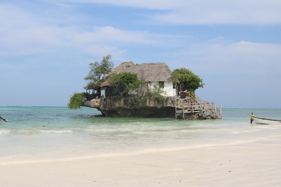 Pristine beach lodge setting
