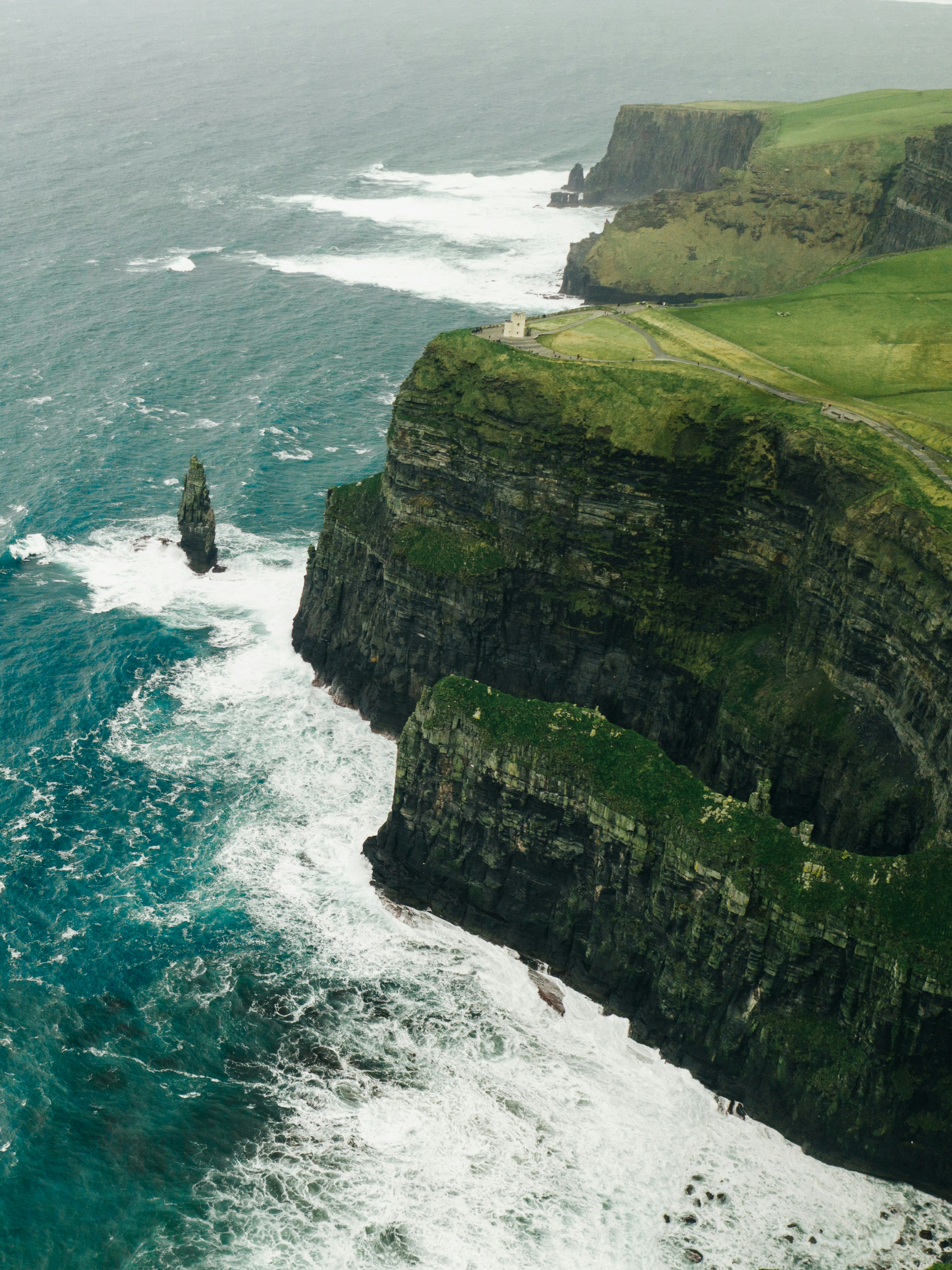 Tourist exploring a scenic golf course in Ireland