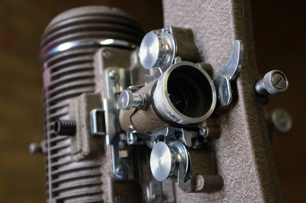 a close up view of a motorcycle engine