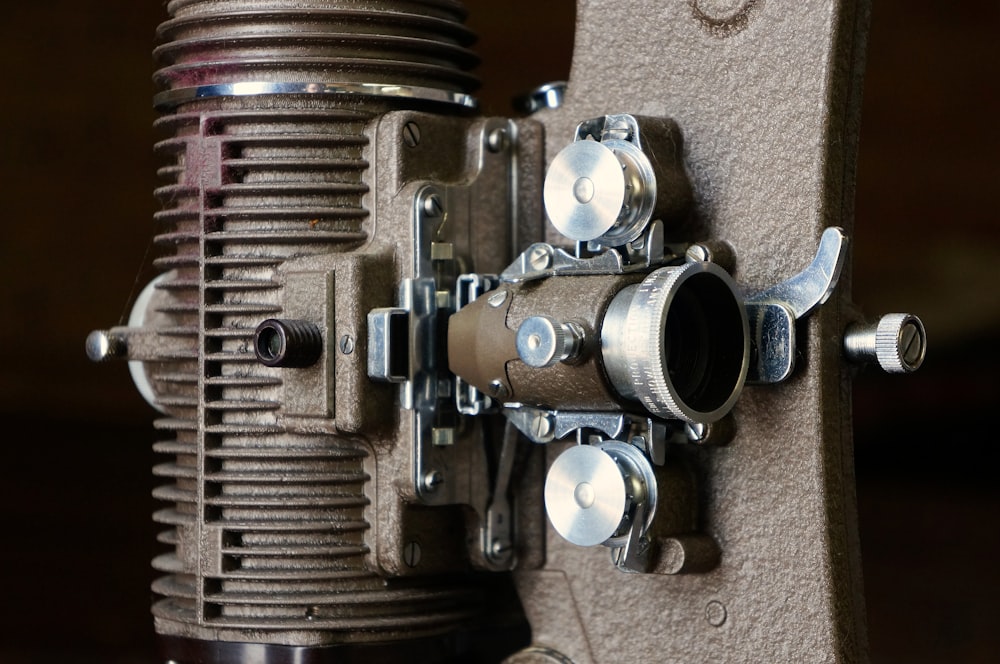 a close up view of a motorcycle engine