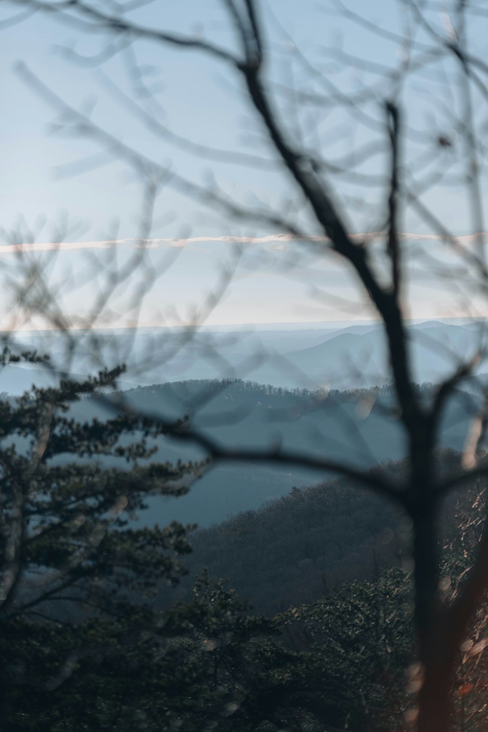 멀리서 바라본 산의 풍경