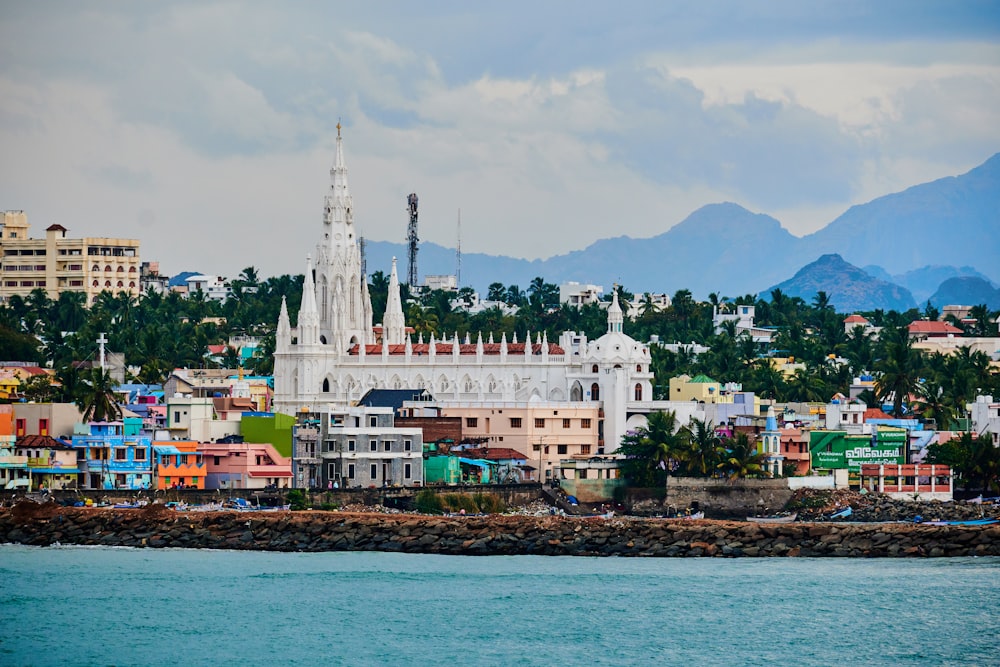 a view of a city from across the water