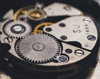 a close up view of a watch face