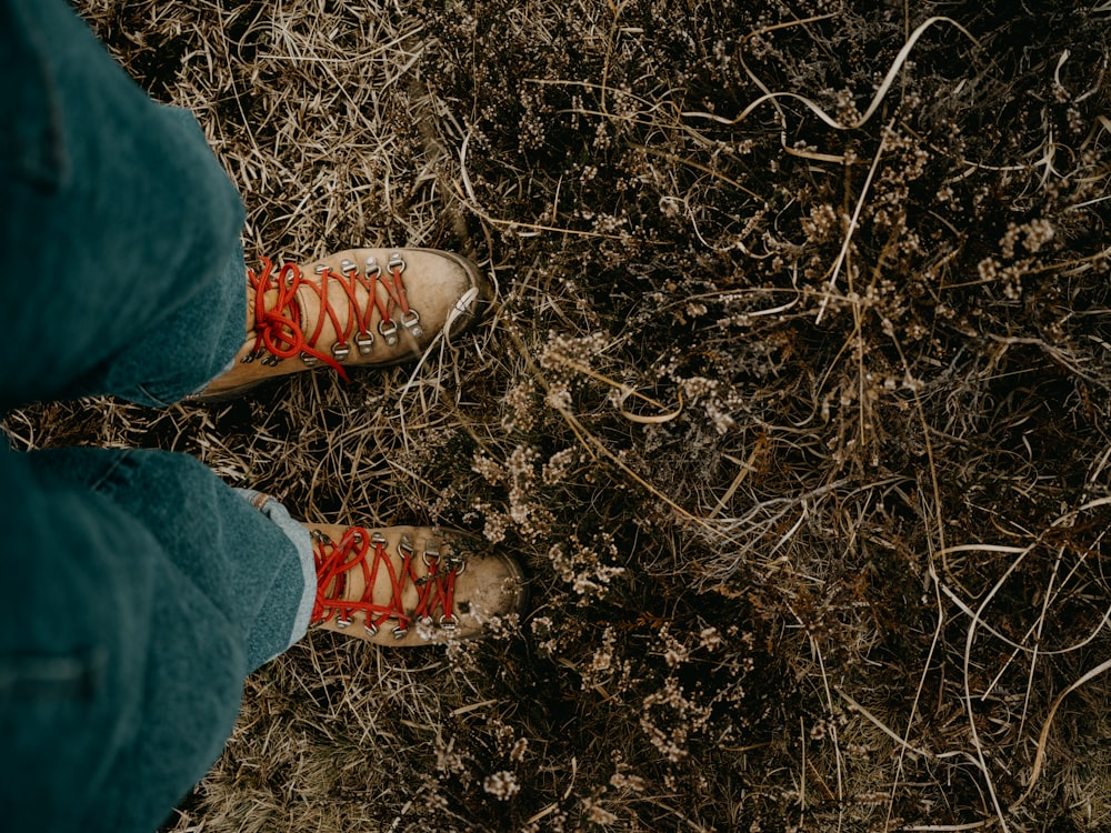 a person standing in the middle of a field