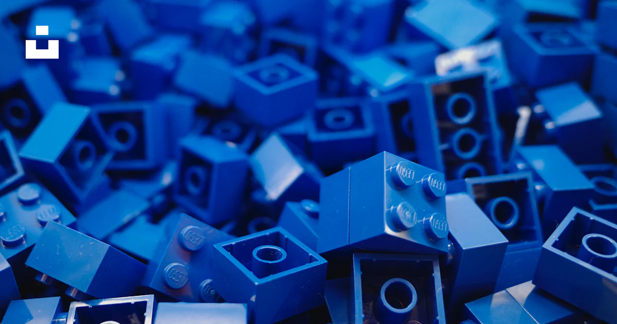 Lego Numbers Blue Color A bunch of blue legos that are all together photo – Free Blue Image on ...