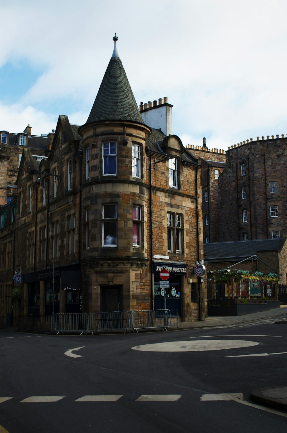 a large building with a tower on top of it