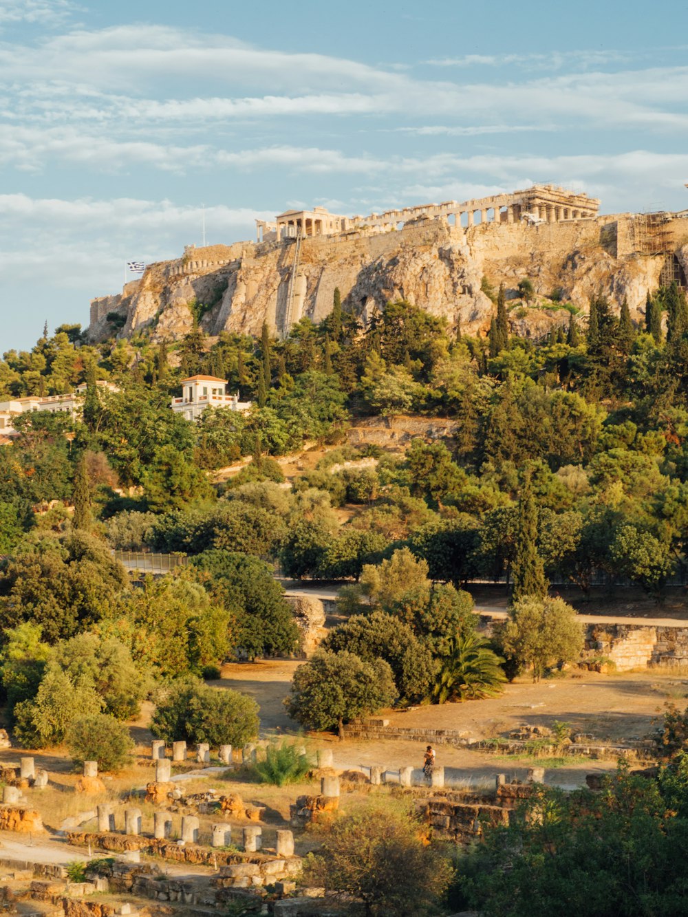 a view of the acrobatic ruins of the acrobatic temple