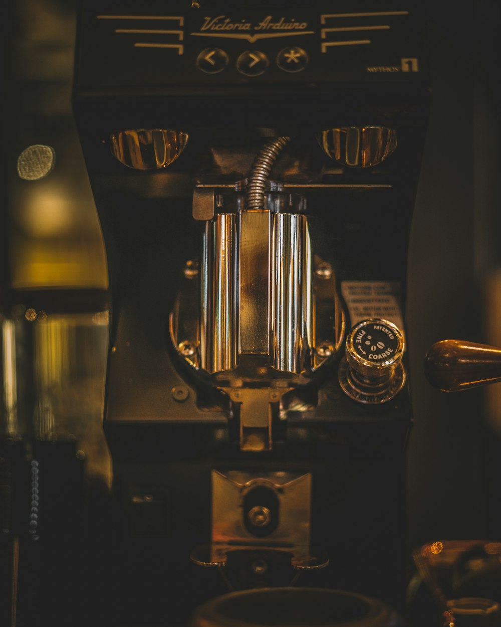 a coffee machine sitting on top of a counter