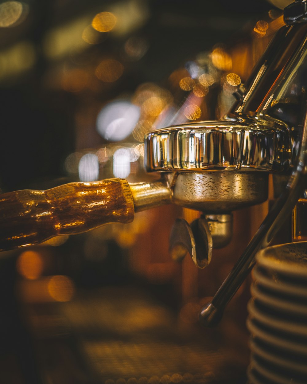 a close up of a beer being poured into a glass