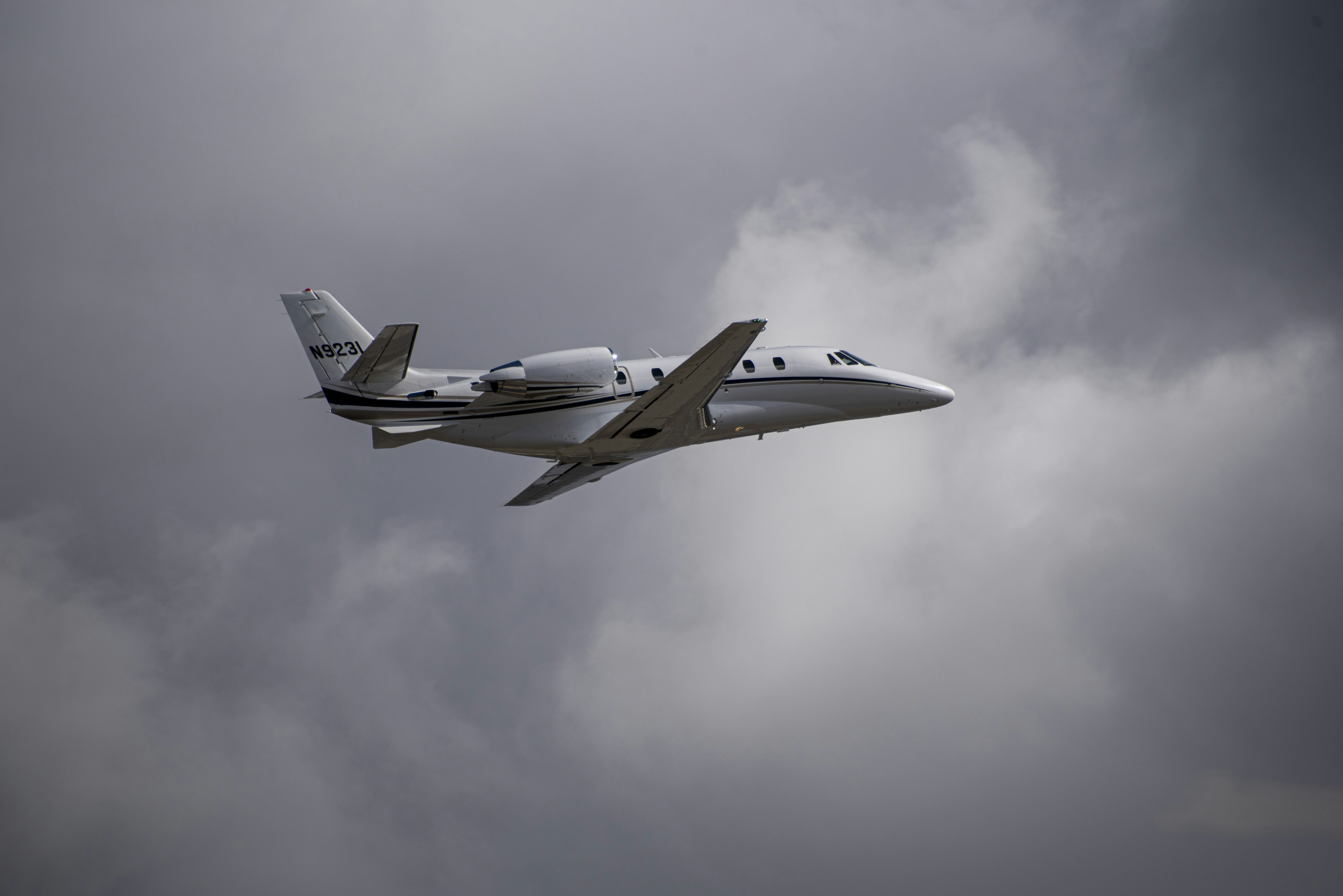 A small plane flying through a cloudy sky photo – Free Animal Image on ...