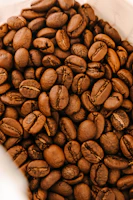 Close-up of rich coffee beans freshly harvested and ready for export.