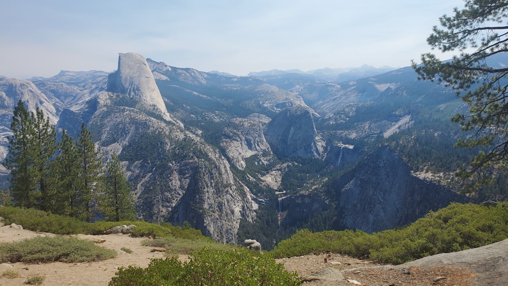 a view of the mountains from a high point of view