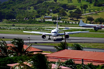 a plane that is sitting on a runway