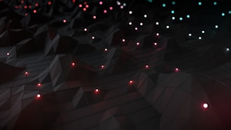a black background with red, green, and blue lights