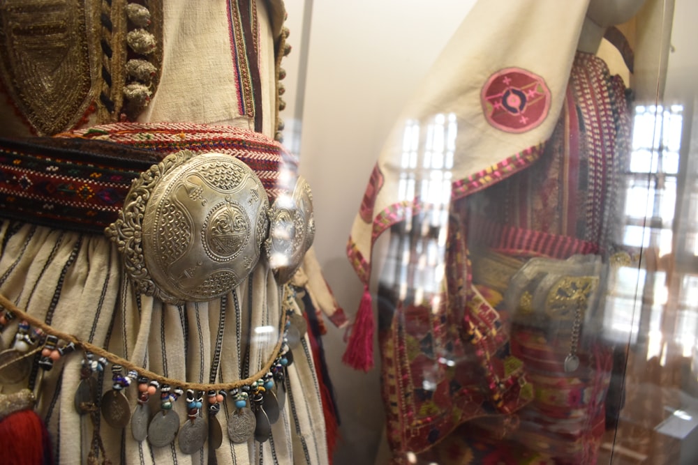 a close up of a costume on a mannequin