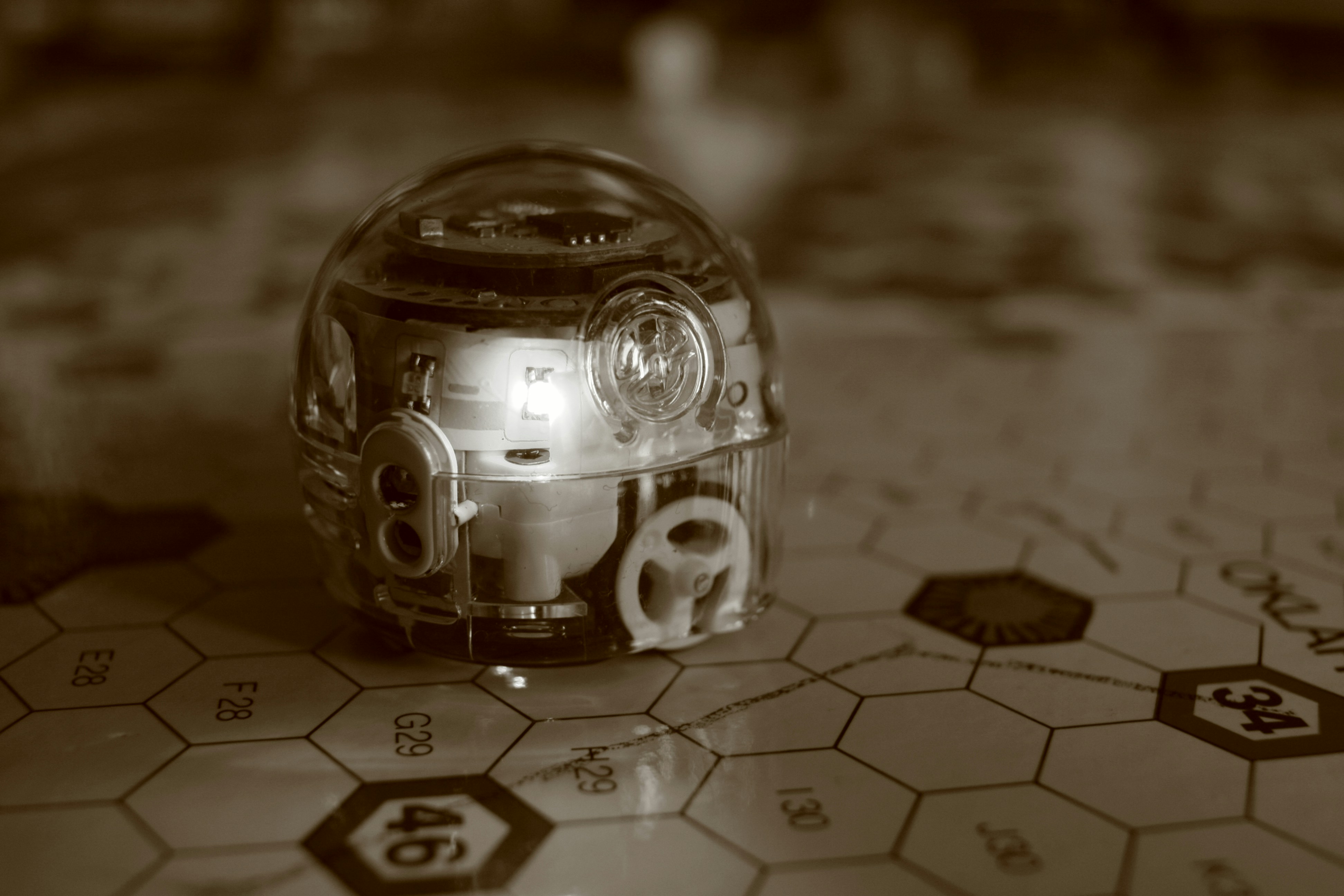 a close up of a toy helmet on a table