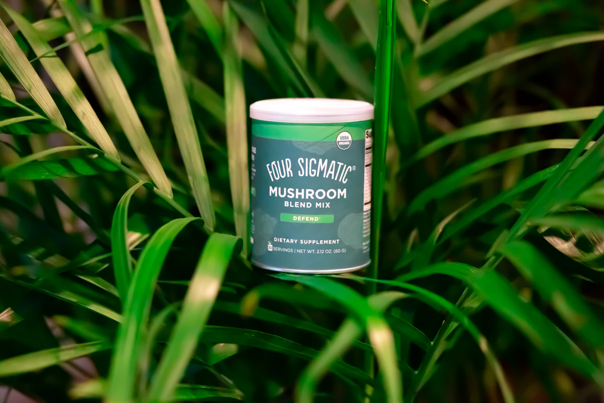 Close-up of a small labeled product showing ingredient information