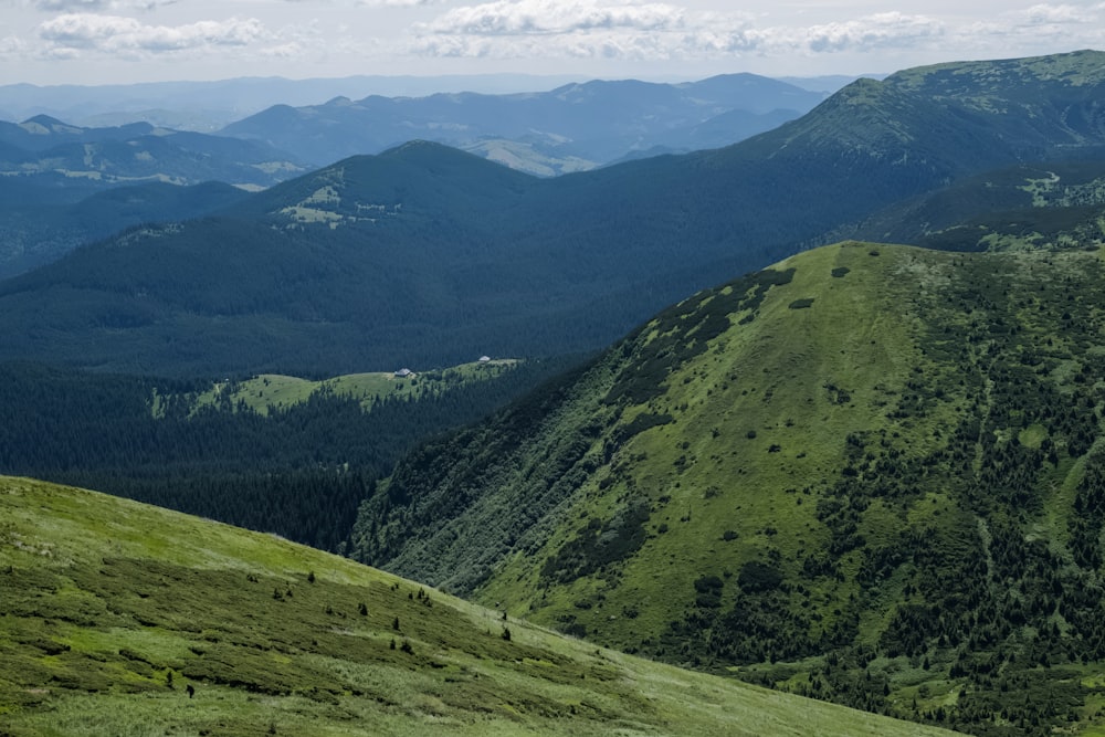 a view of the mountains from a high point of view