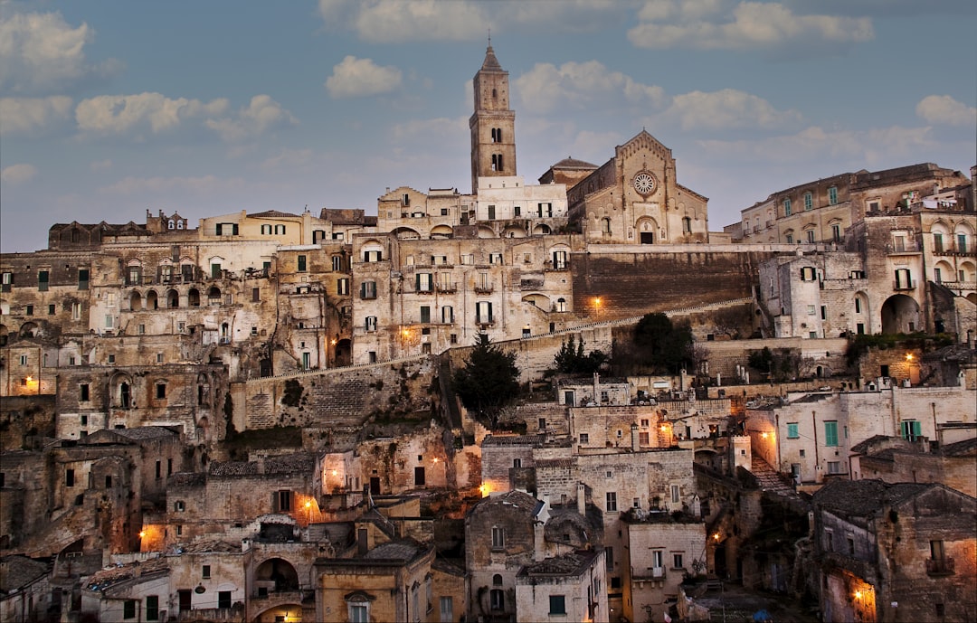 a city with a clock tower on top of it,