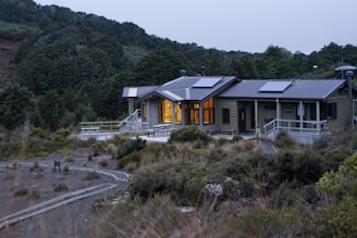 a house with solar panels on the roof