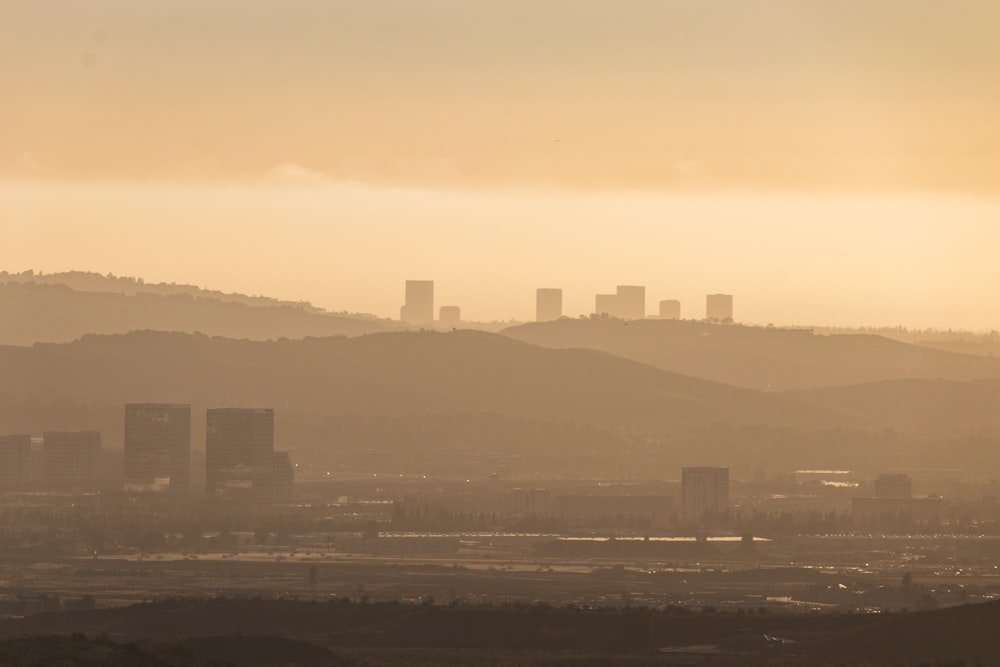 a view of a city from a distance