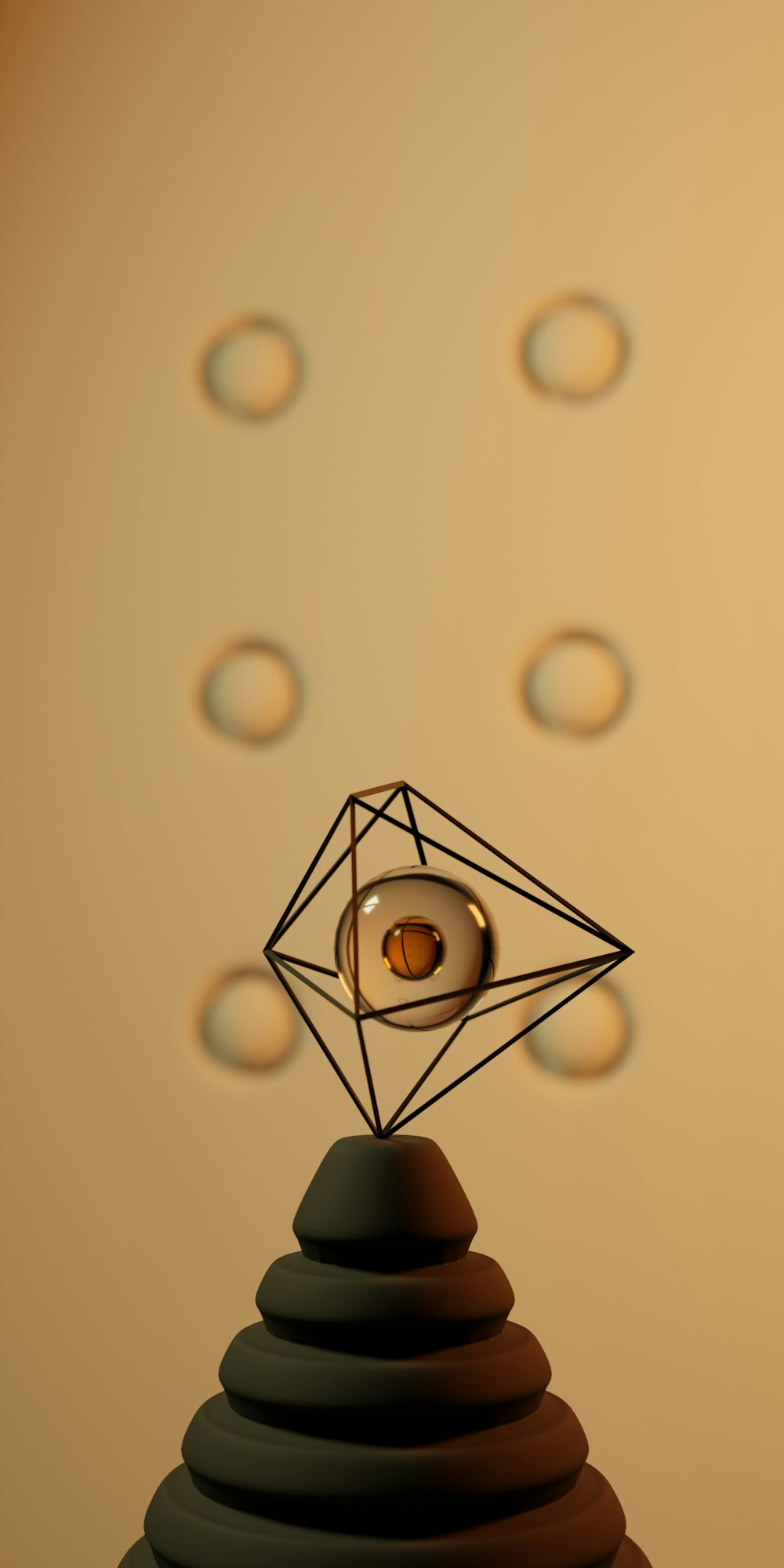 a computer generated image of a diamond on top of a pyramid