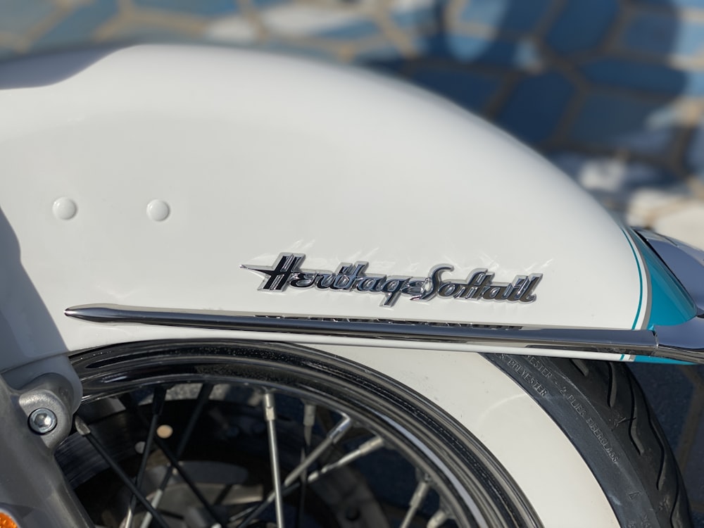 a close up of the front of a motorcycle