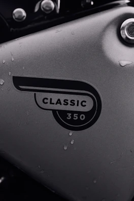 Before and after side-by-side of a classic 350 with custom exhaust and lighting upgrades.