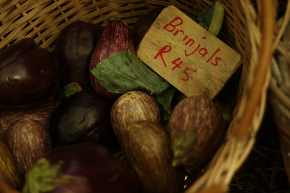 a basket filled with lots of different types of fruits