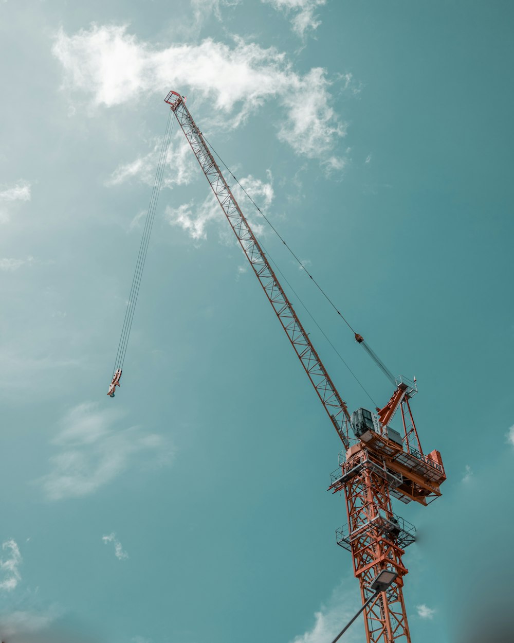 a crane that is standing in the air