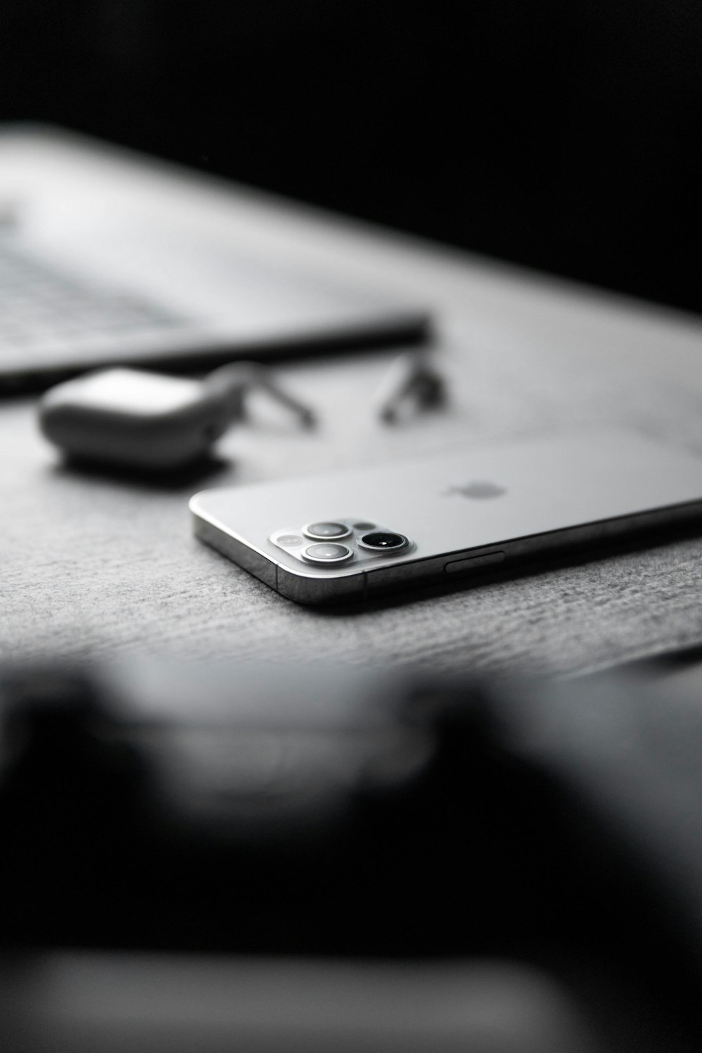 a close up of a cell phone on a table