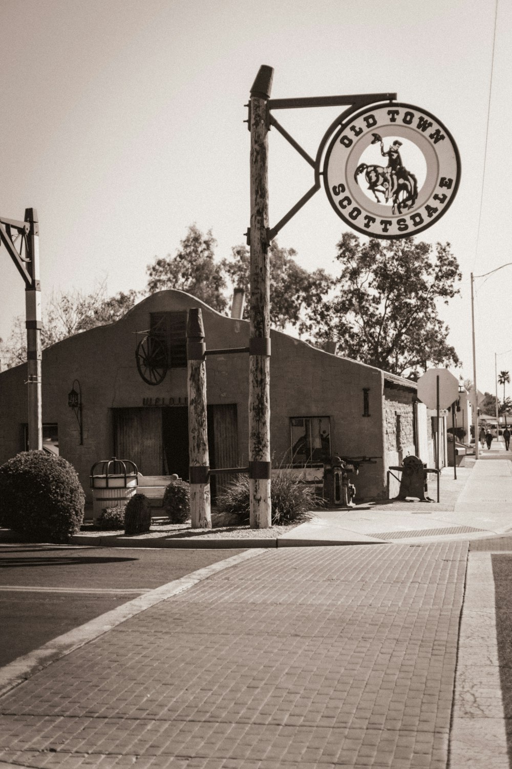 a black and white photo of a small business