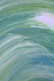 Elegant brushstrokes creating a harmonious flow of blues and greens on canvas.