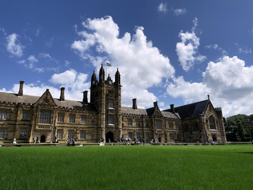 a large building with a clock tower on top of it