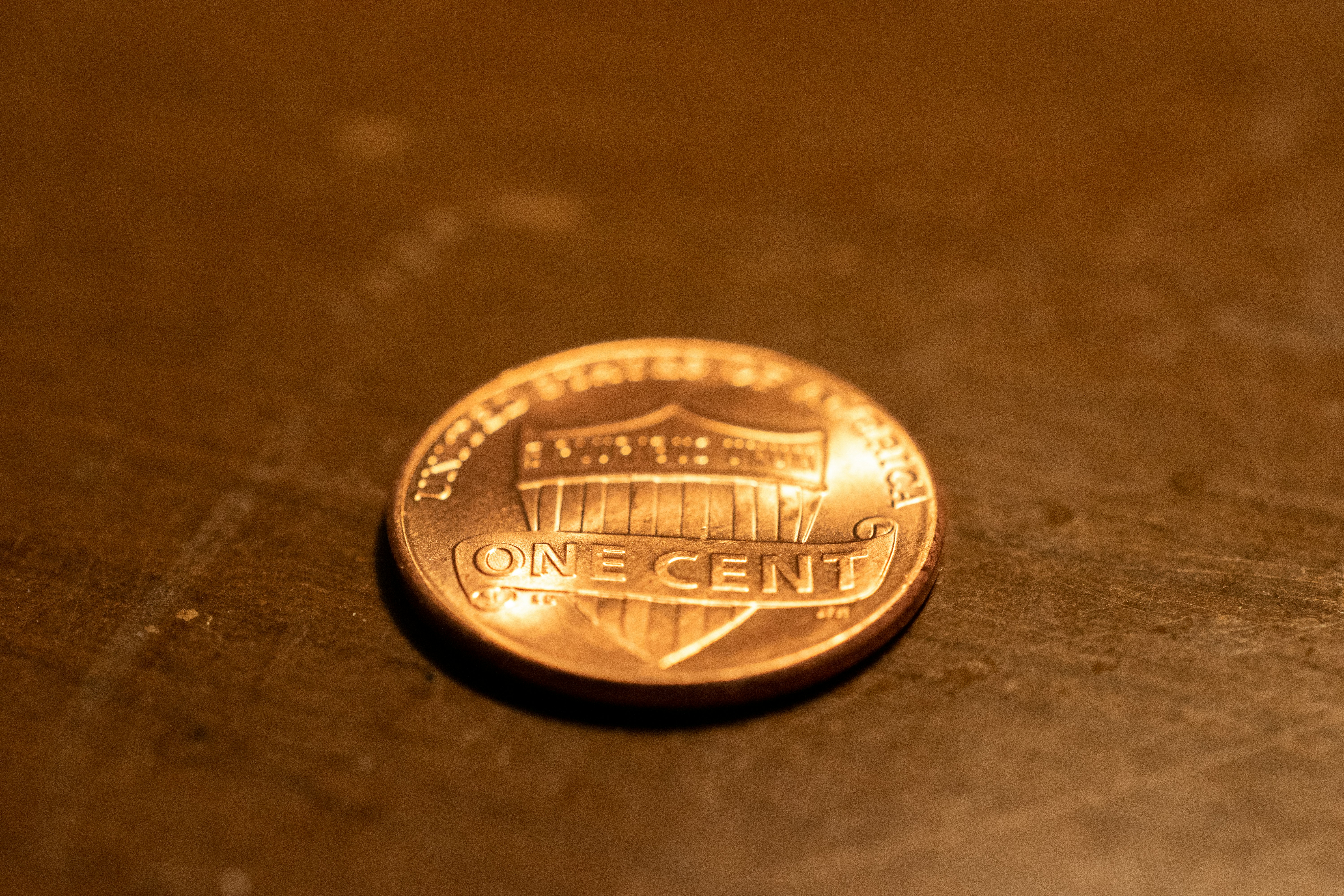 Back of a union shield penny.