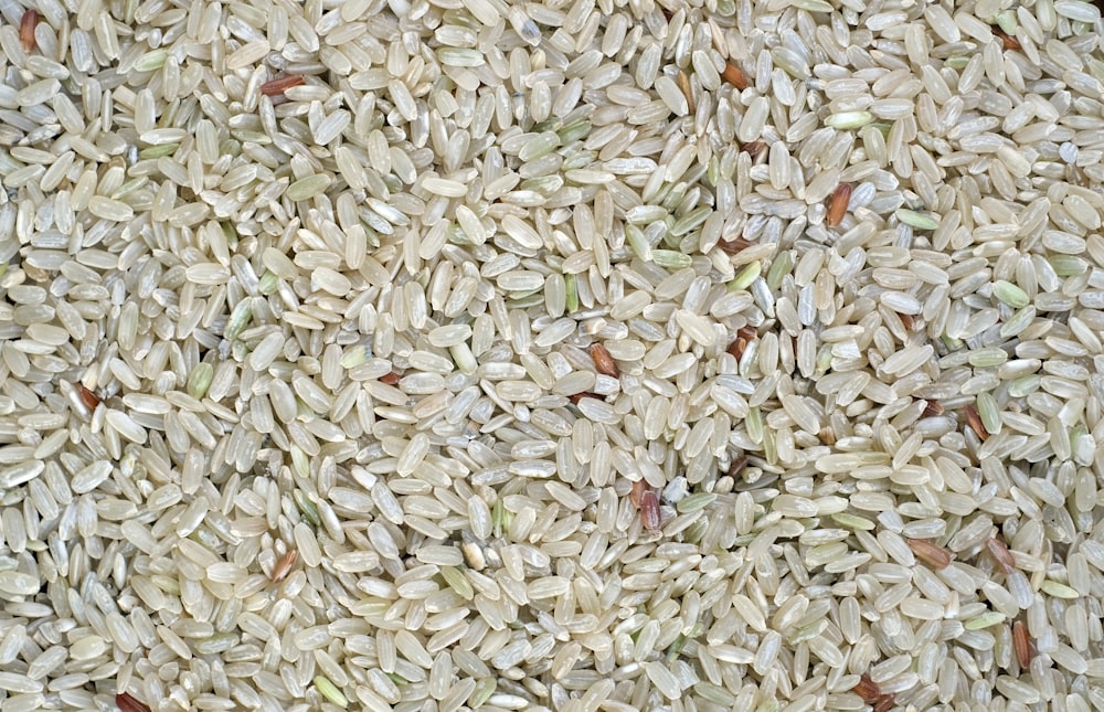 a close up of a pile of rice