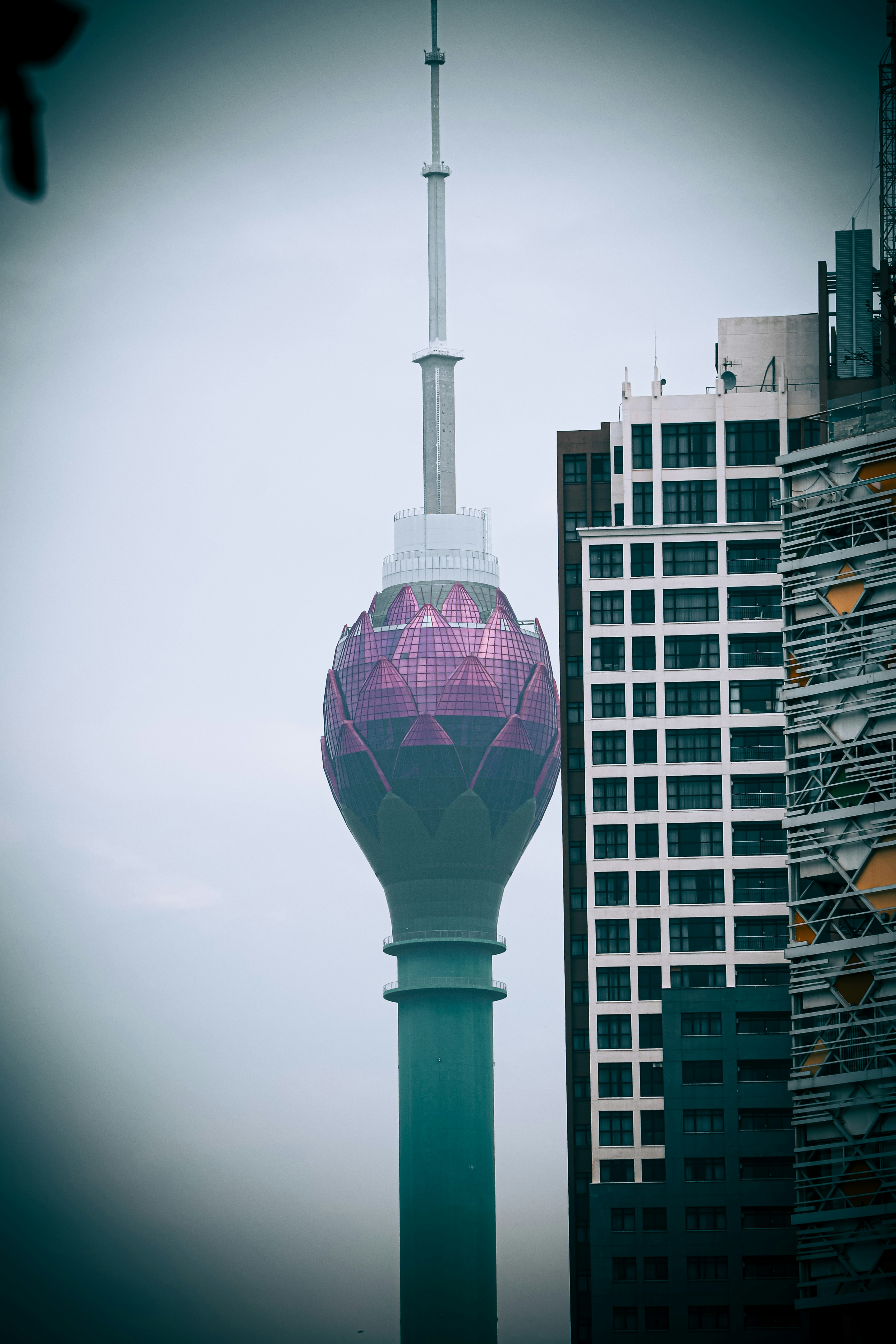 A tall building with a pink dome on top of it photo – Free Sri lanka ...