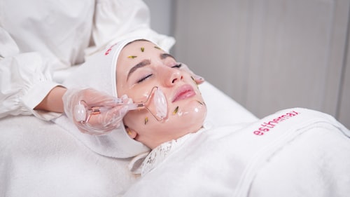 Facial massage and treatment, skin consultation