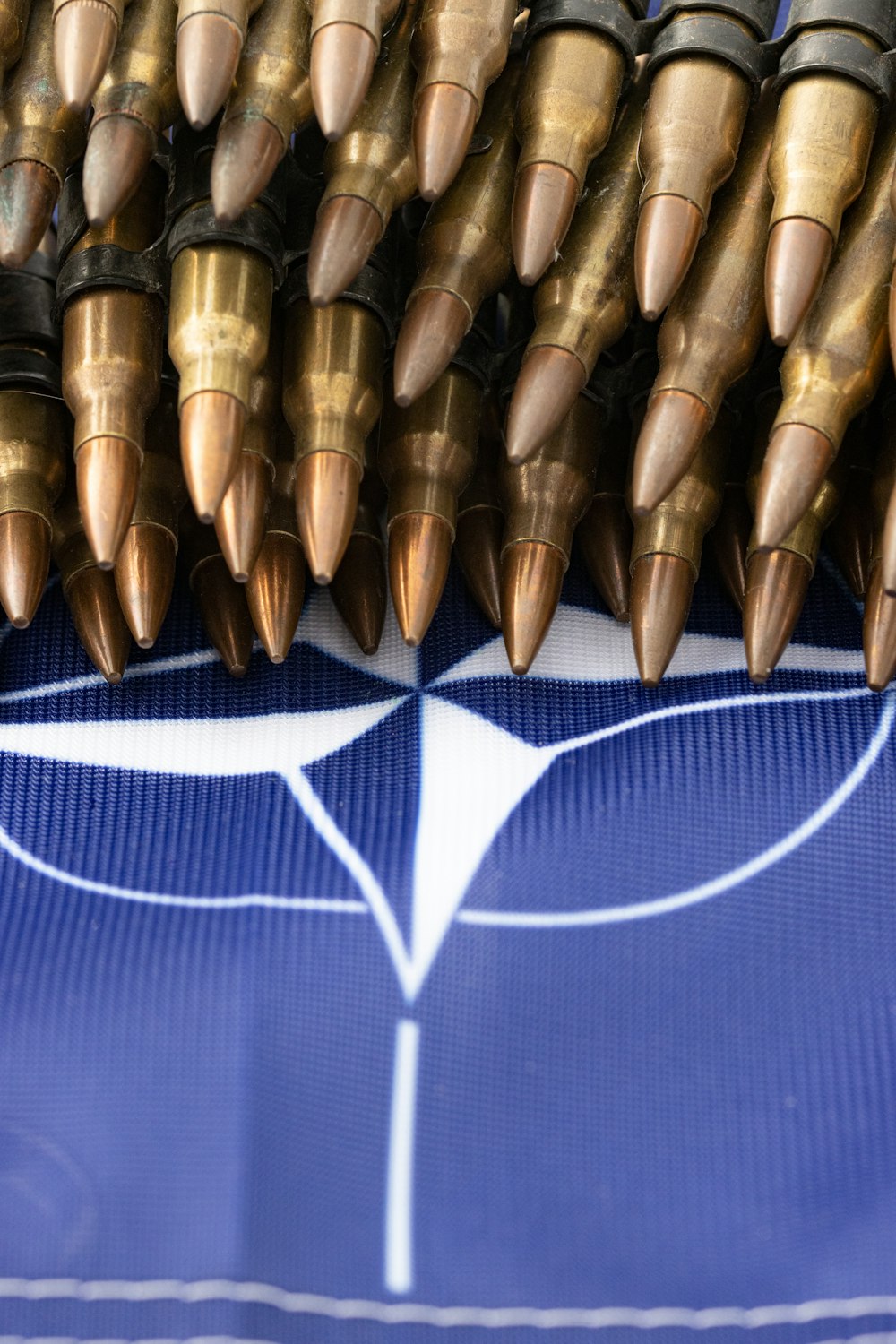 a close up of a bunch of bullet shells