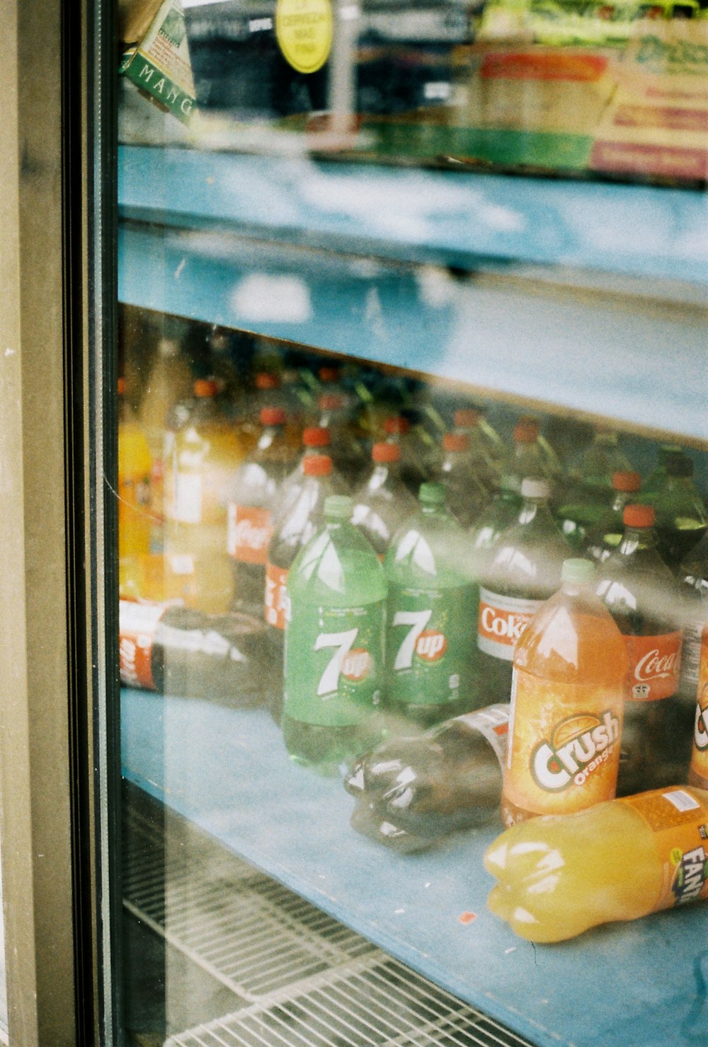 a vending machine filled with lots of soda