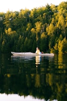 Paddling - kayaking on a lake