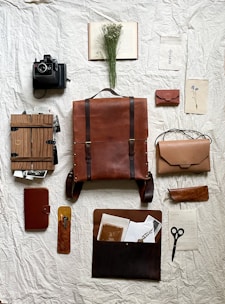 a table topped with lots of different types of items