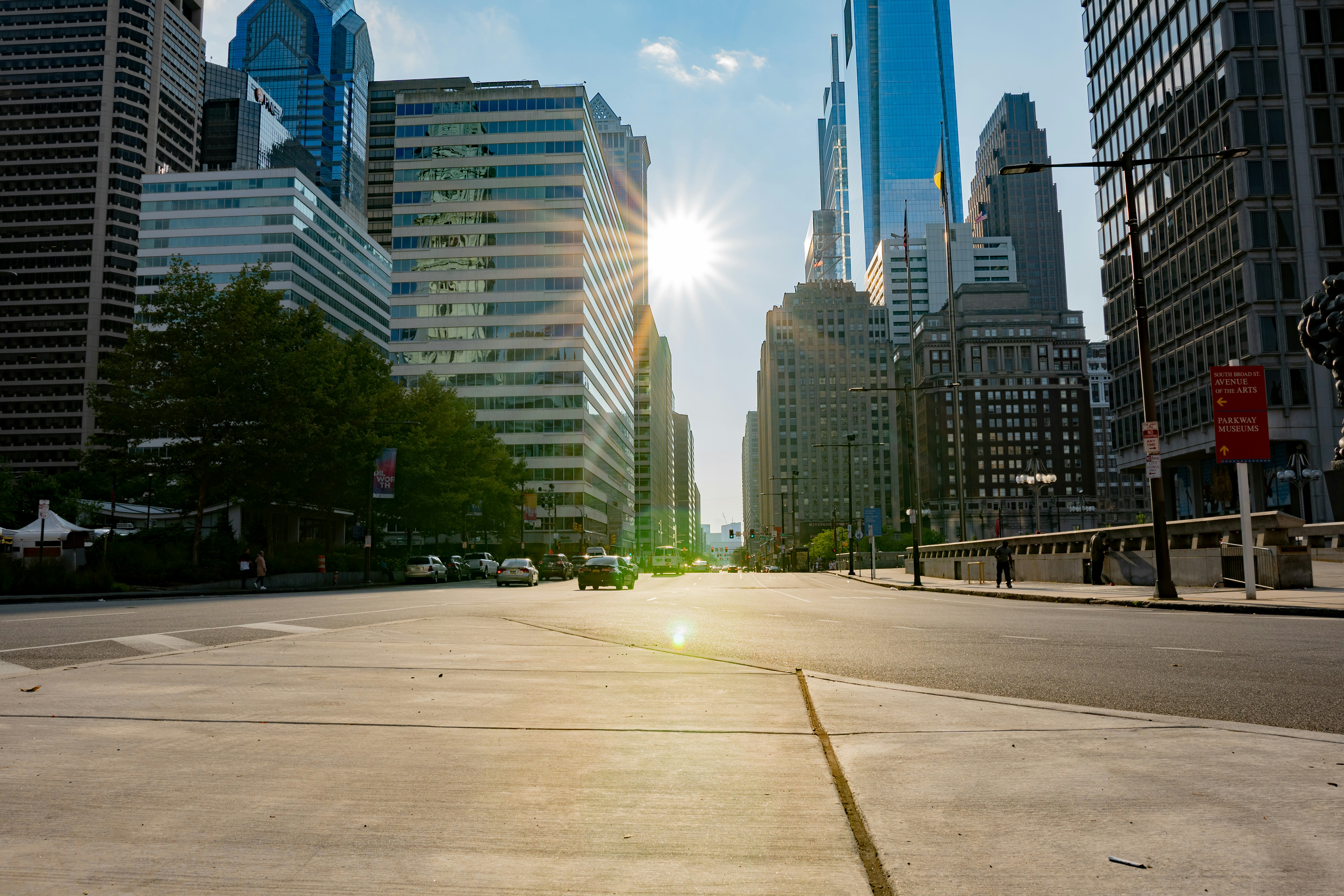 a tall building in a city
