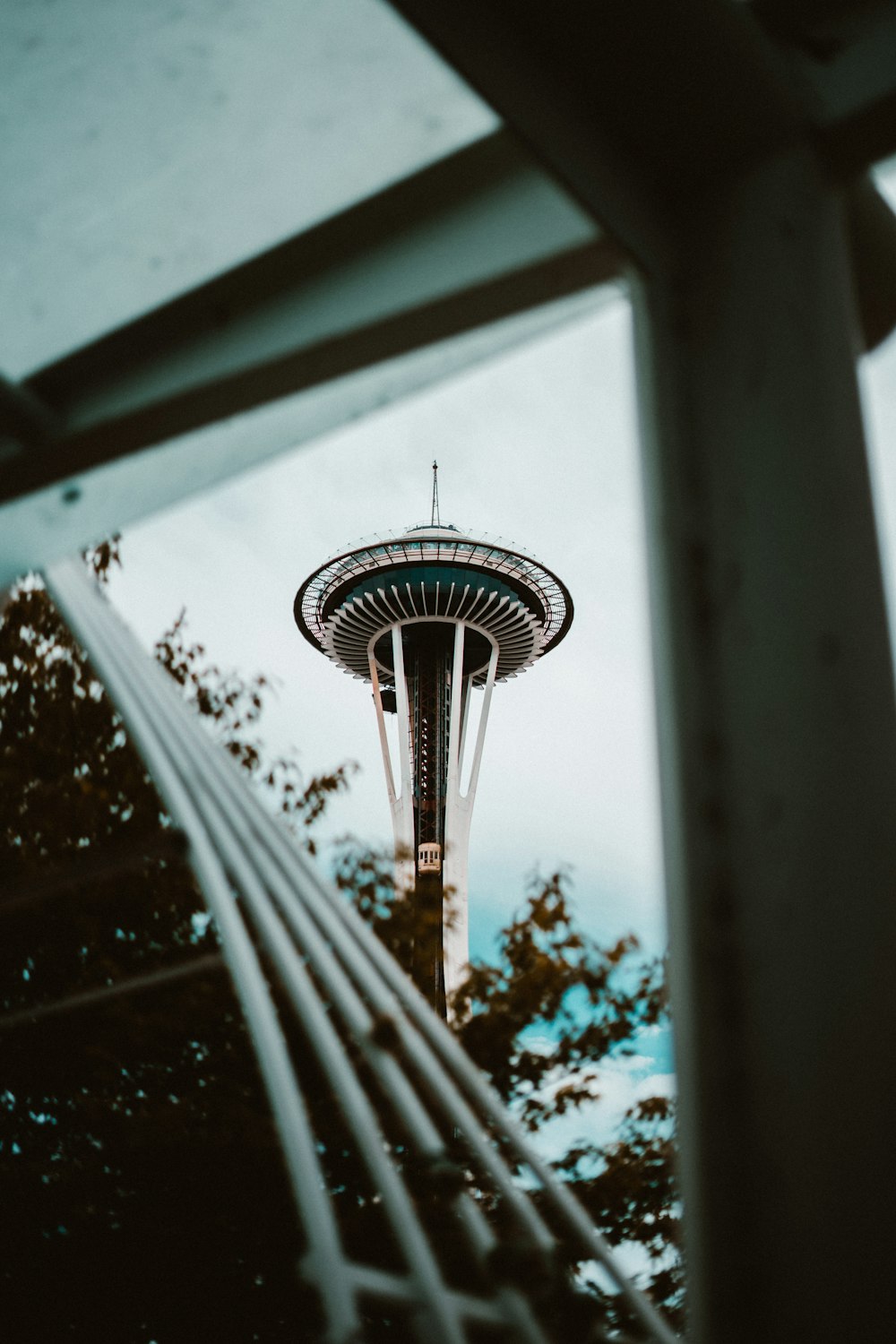 a view of the space needle in seattle