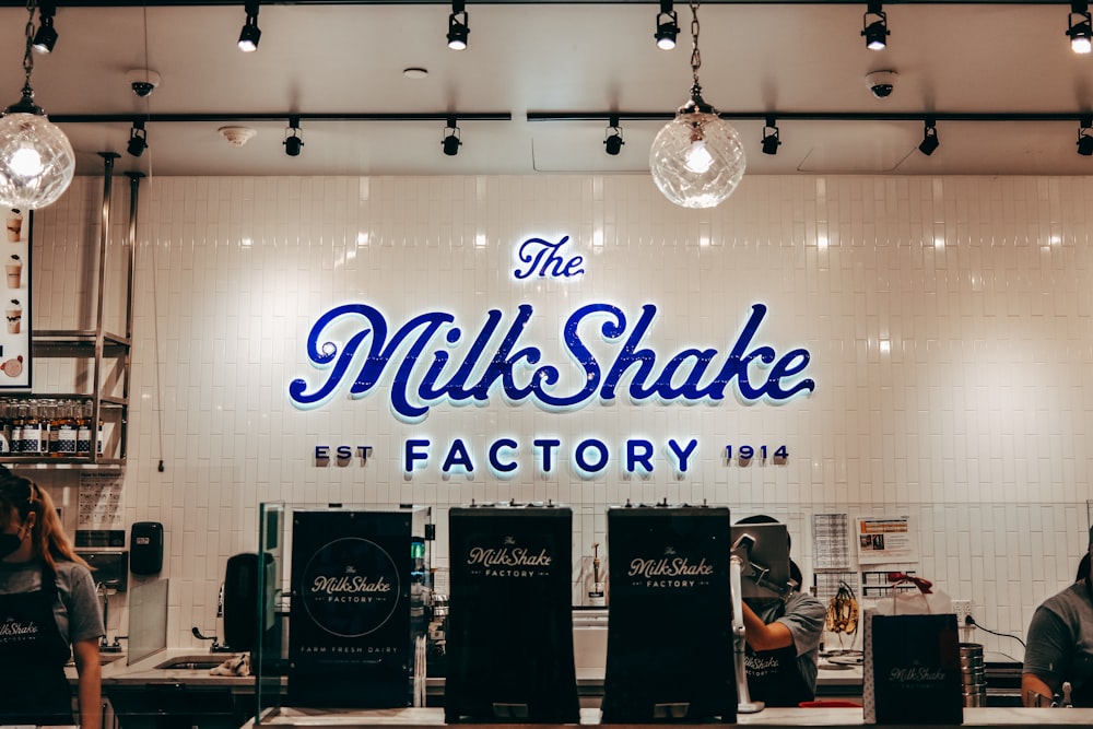 the milkshake factory is located inside of a building