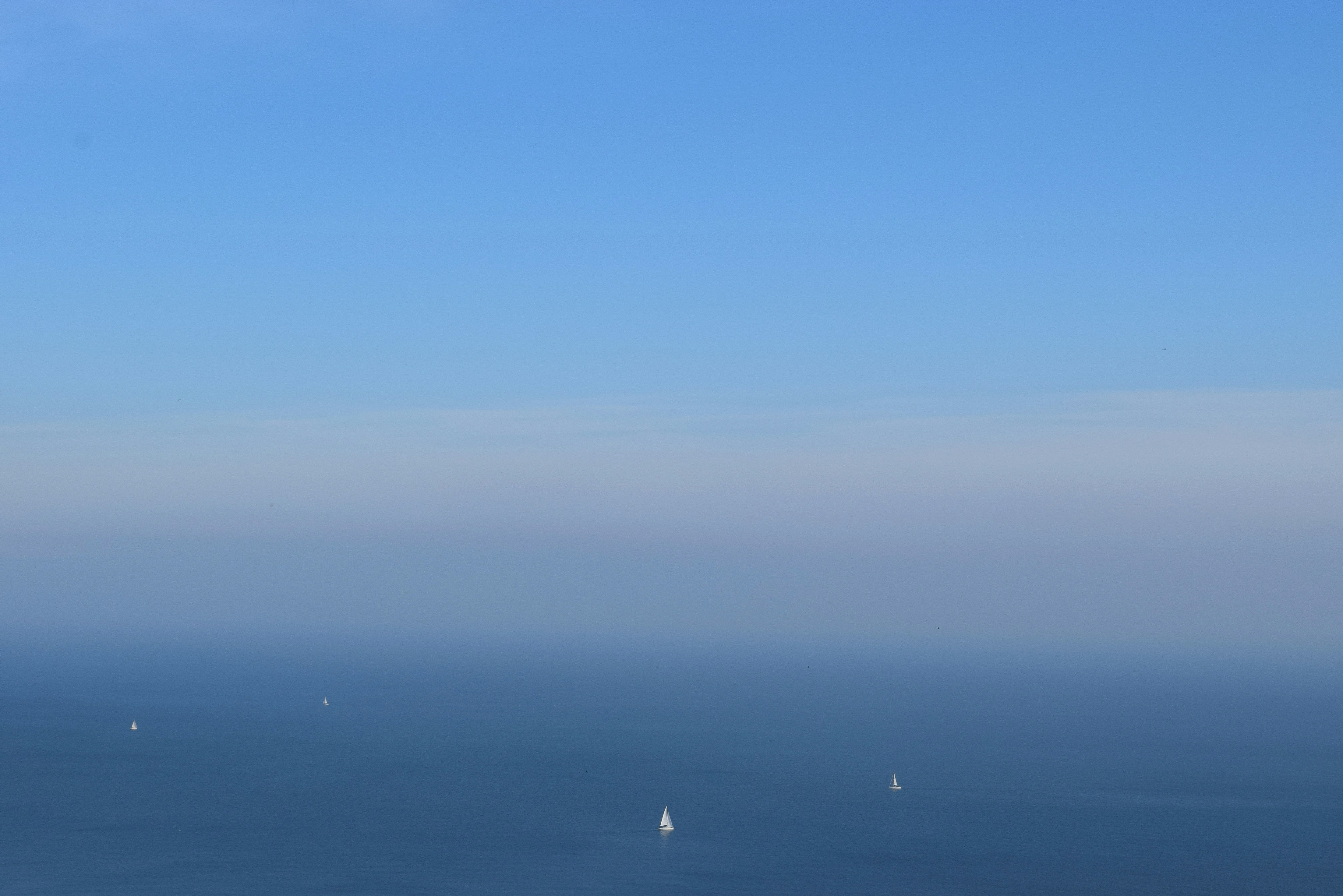 Overlooking the Mediterranean Sea from Montjuic, Barcelona, Spain.
