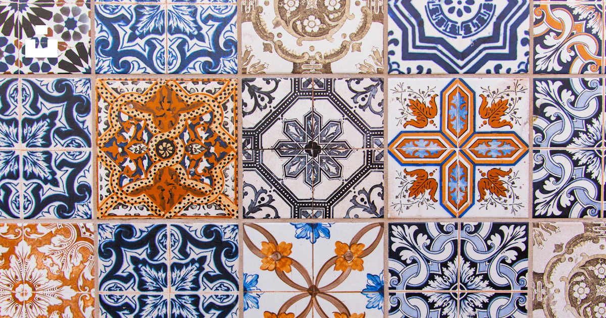 Un Gros Plan D un Mur Carrel Avec Diff rents Motifs Photo Photo un-gros-plan-d-un-mur-carrel-avec-diff-rents-motifs-photo-photo