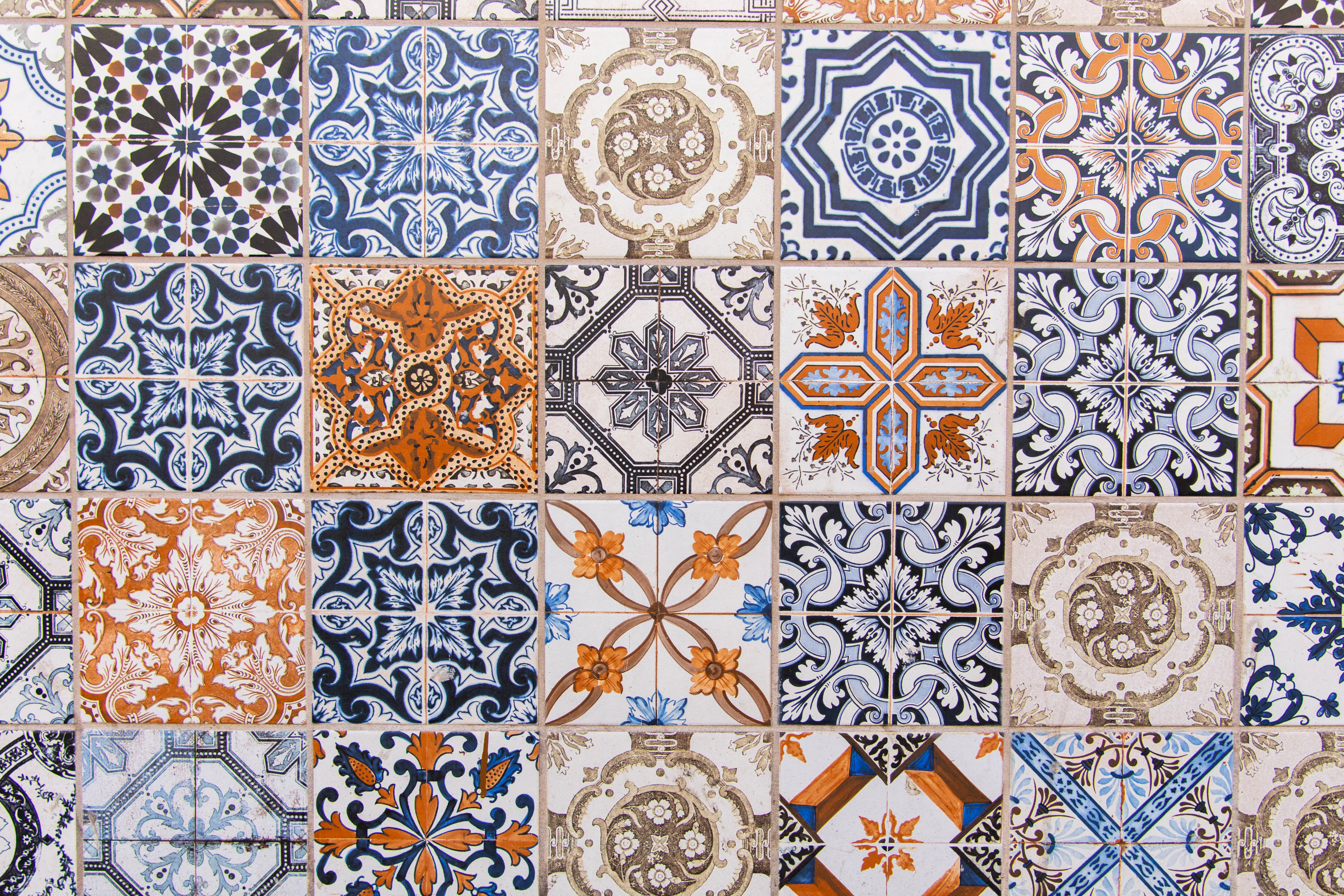 Close-up of wall tiles