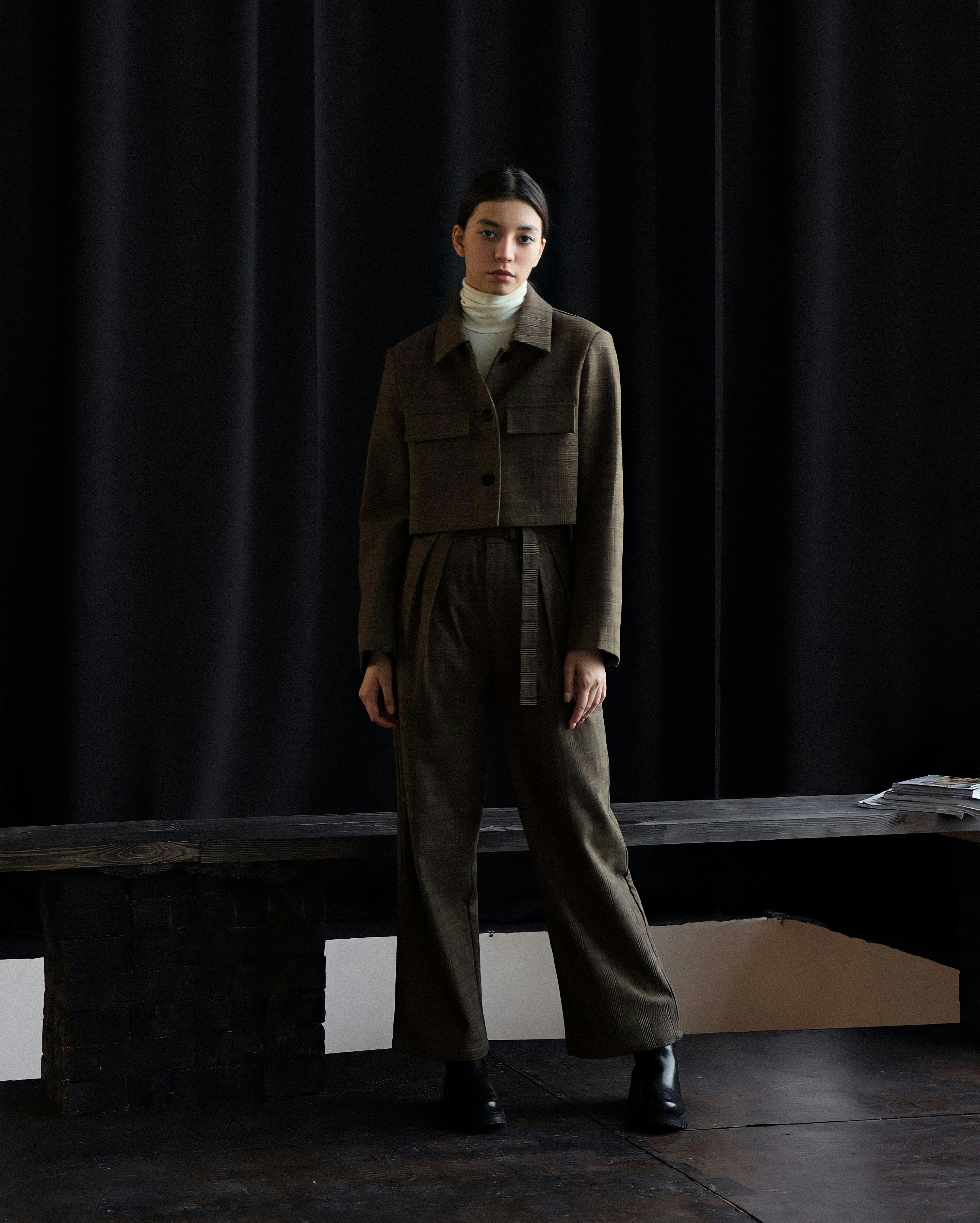 Tailored Wide-Leg Trousers