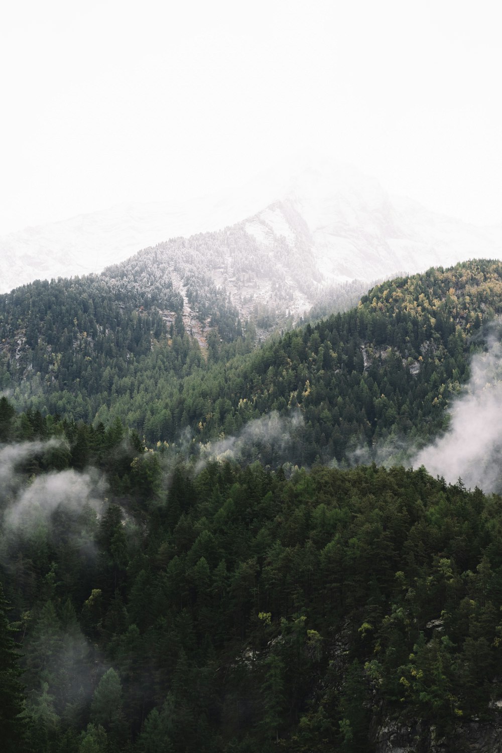 a steam train is coming down the mountain